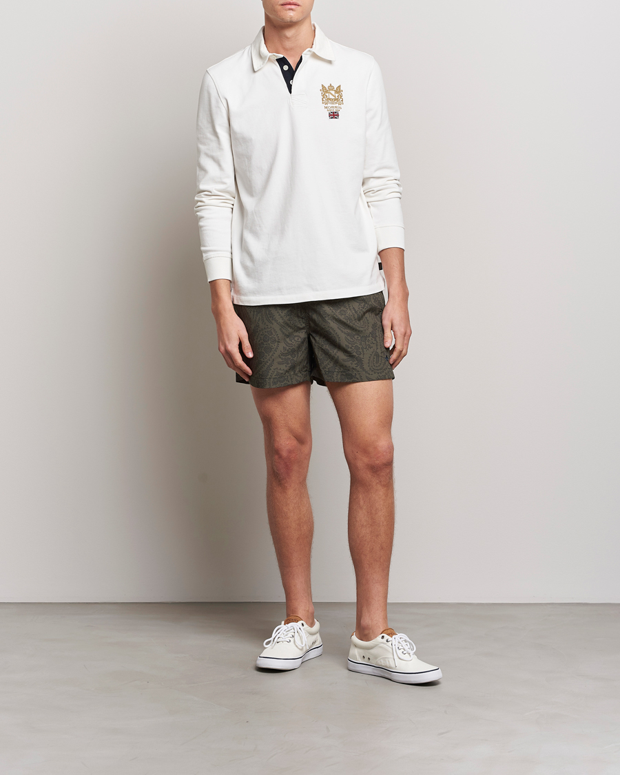 Herr | Badbyxor | Morris | Paisley Bathing Trunks Olive