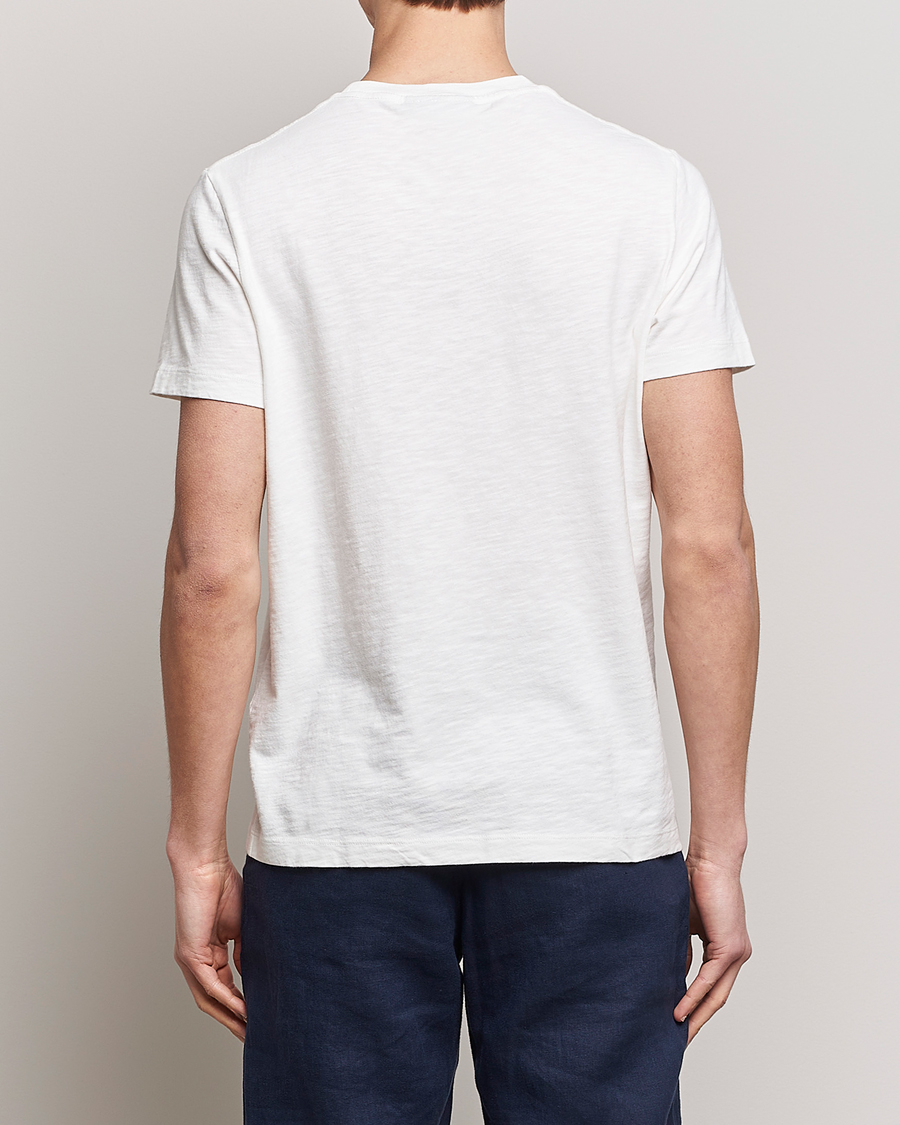 Herr | T-Shirts | Morris | Lily Slub Pocket Crew Neck Tee White