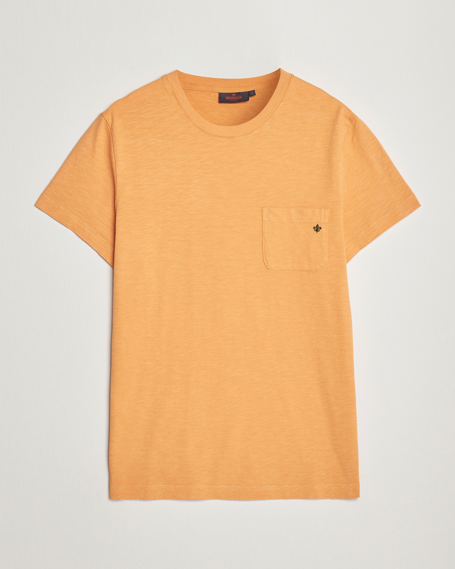 Herr | T-Shirts | Morris | Lily Slub Pocket Crew Neck Tee Orange