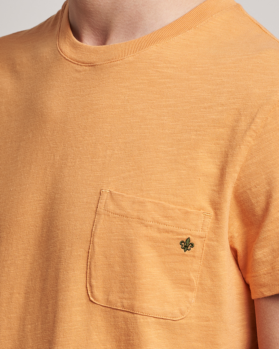 Herr | T-Shirts | Morris | Lily Slub Pocket Crew Neck Tee Orange