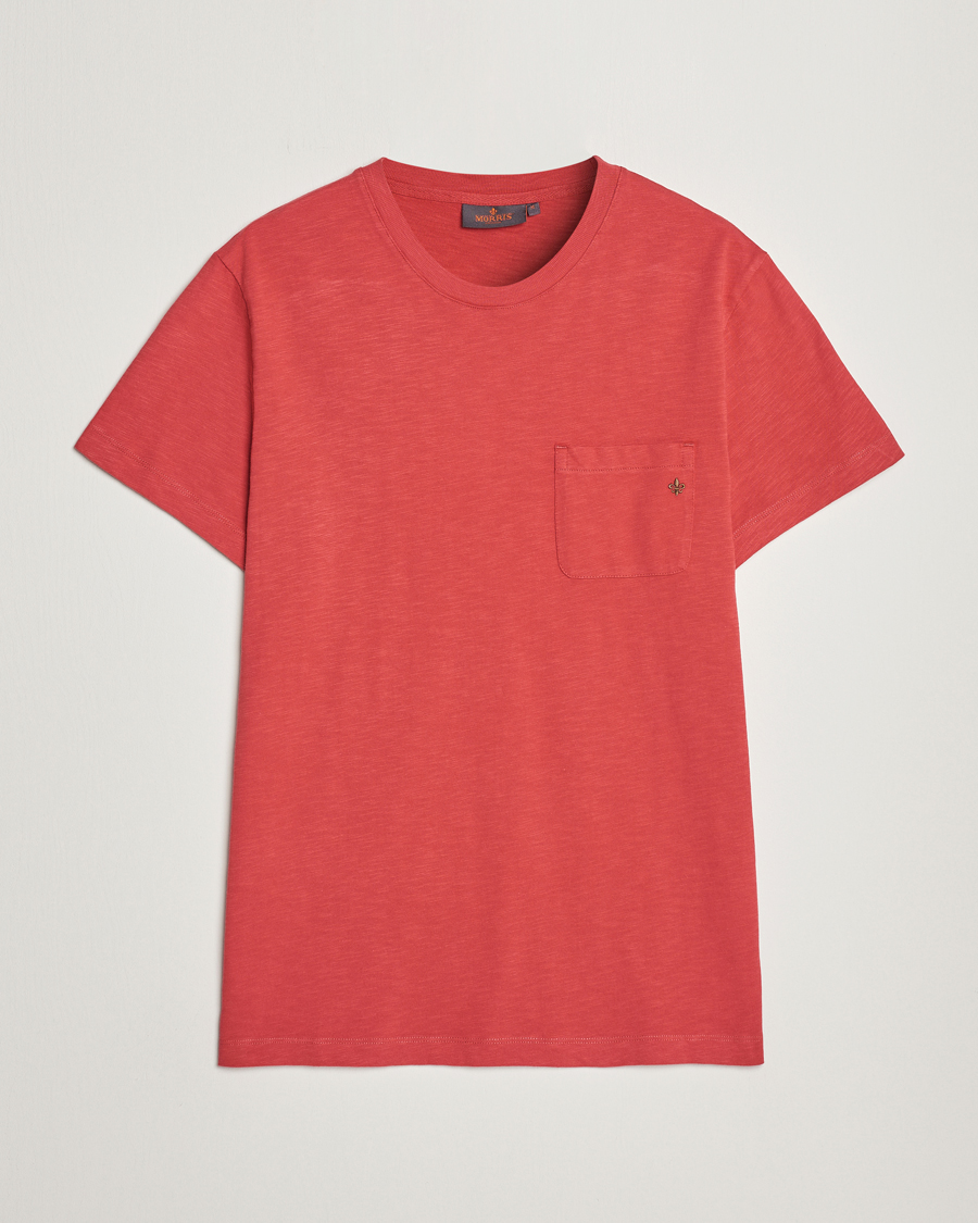 Herr | T-Shirts | Morris | Lily Slub Pocket Crew Neck Tee Red