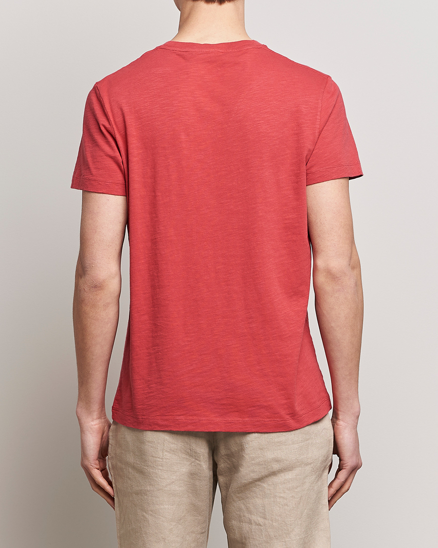 Herr | T-Shirts | Morris | Lily Slub Pocket Crew Neck Tee Red
