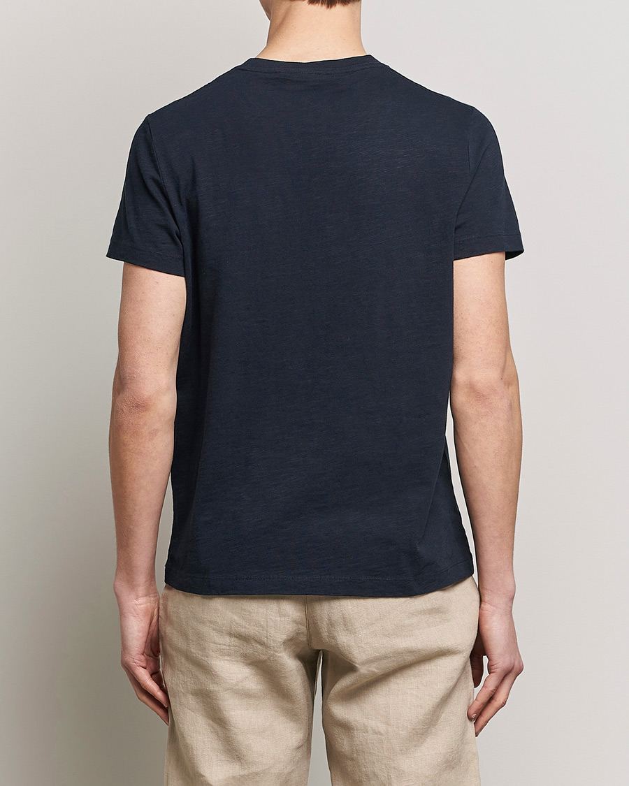Herr | T-Shirts | Morris | Lily Slub Pocket Crew Neck Tee Navy