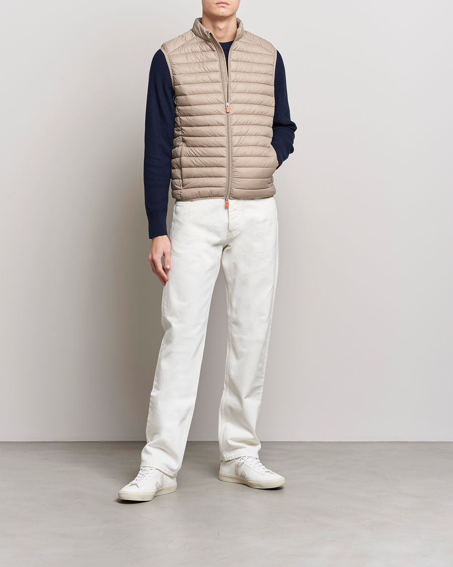 Herr | Västar | Save The Duck | Adamus Lightweight Padded Vest Dune Beige
