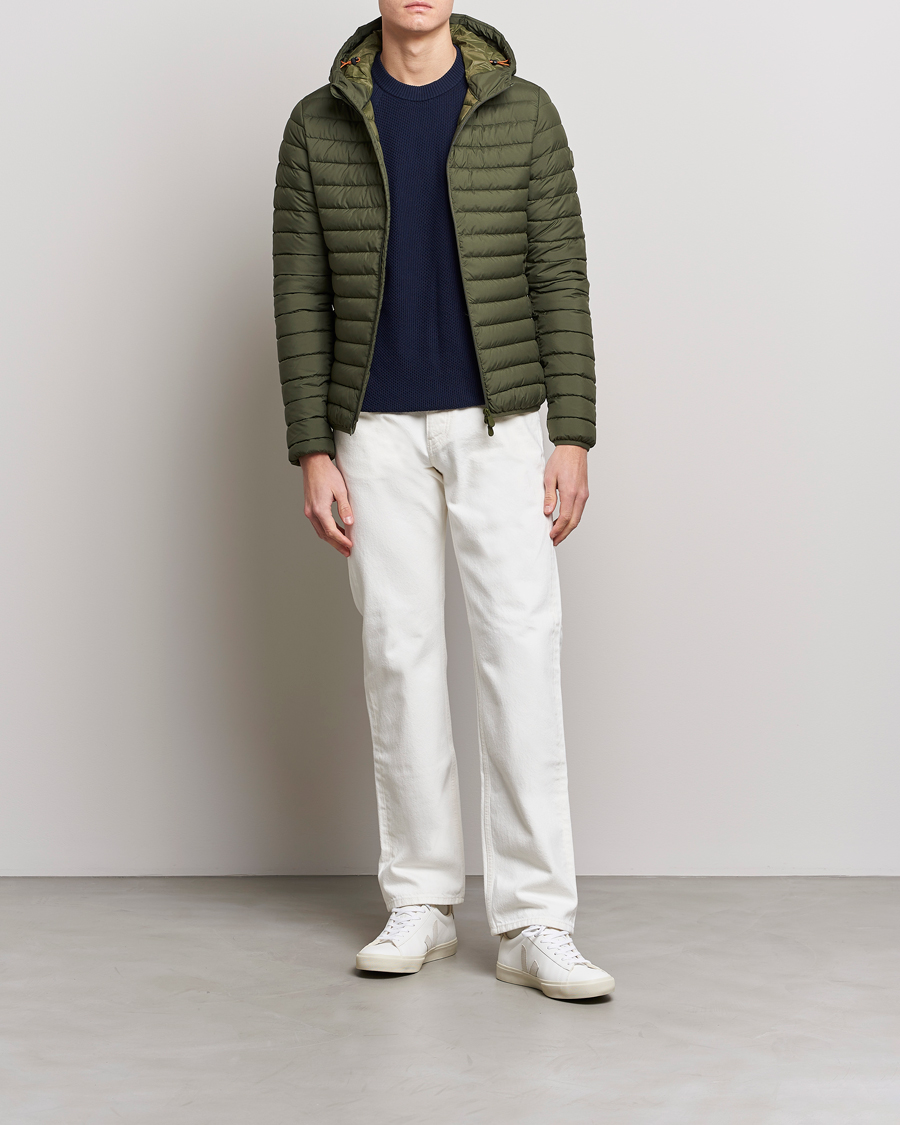 Herr | Jackor | Save The Duck | Luke Lightweight Matt Padded Hood Jacket Dusty Olive