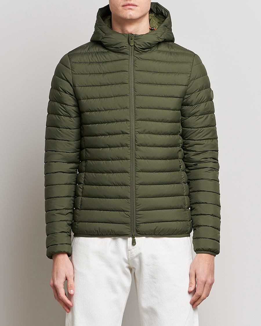Herr | Jackor | Save The Duck | Luke Lightweight Matt Padded Hood Jacket Dusty Olive