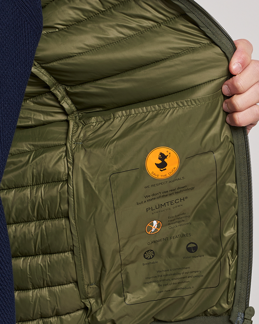 Herr | Jackor | Save The Duck | Luke Lightweight Matt Padded Hood Jacket Dusty Olive
