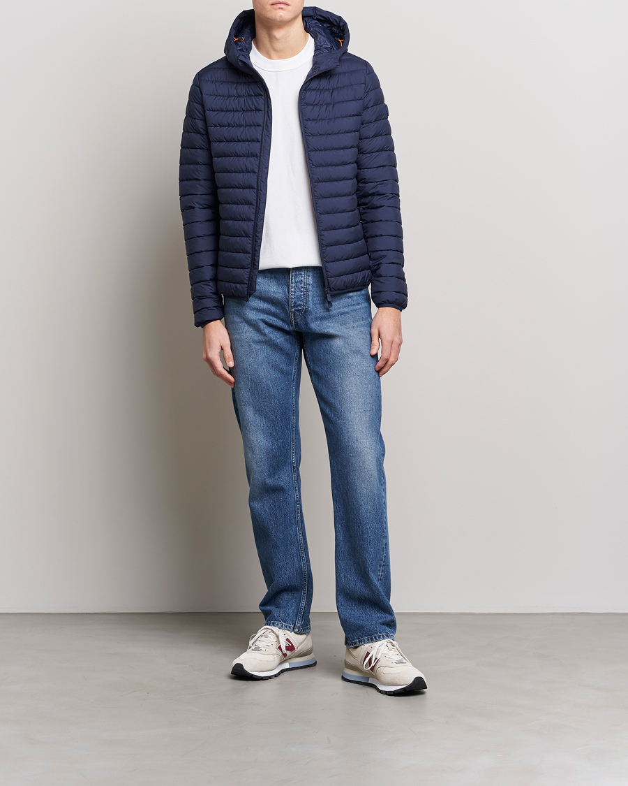 Herr | Jackor | Save The Duck | Luke Lightweight Matt Padded Hood Jacket Navy Blue