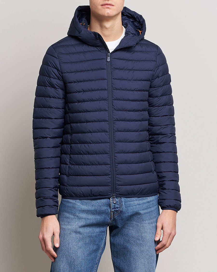 Herr | Jackor | Save The Duck | Luke Lightweight Matt Padded Hood Jacket Navy Blue