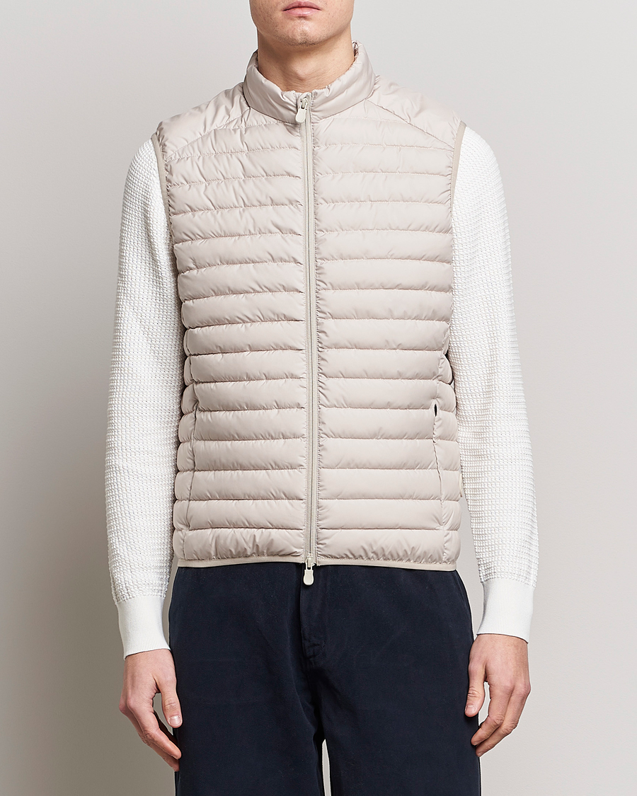 Herr | Västar | Save The Duck | Leonard Lightweight Matt Padded Vest Rainy Beige