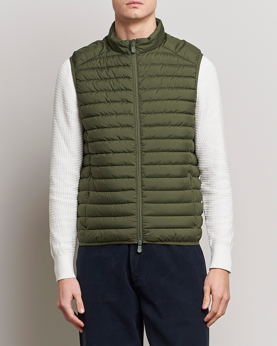 Herr | Västar | Save The Duck | Leonard Lightweight Matt Padded Vest Dusty Olive