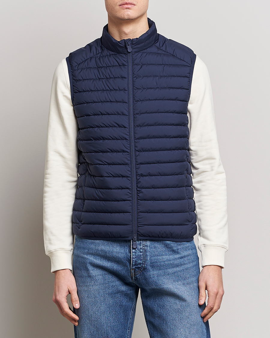 Herr | Västar | Save The Duck | Leonard Lightweight Matt Padded Vest Navy Blue