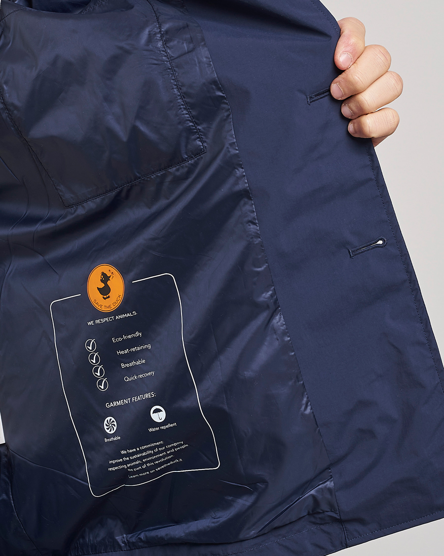 Herr | Jackor | Save The Duck | Hamilton Recycled Nylon Coat Navy Blue