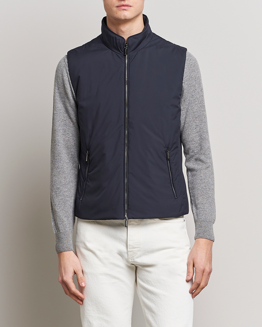 Herr | Italian Department | MooRER | Senio Padded Vest Navy