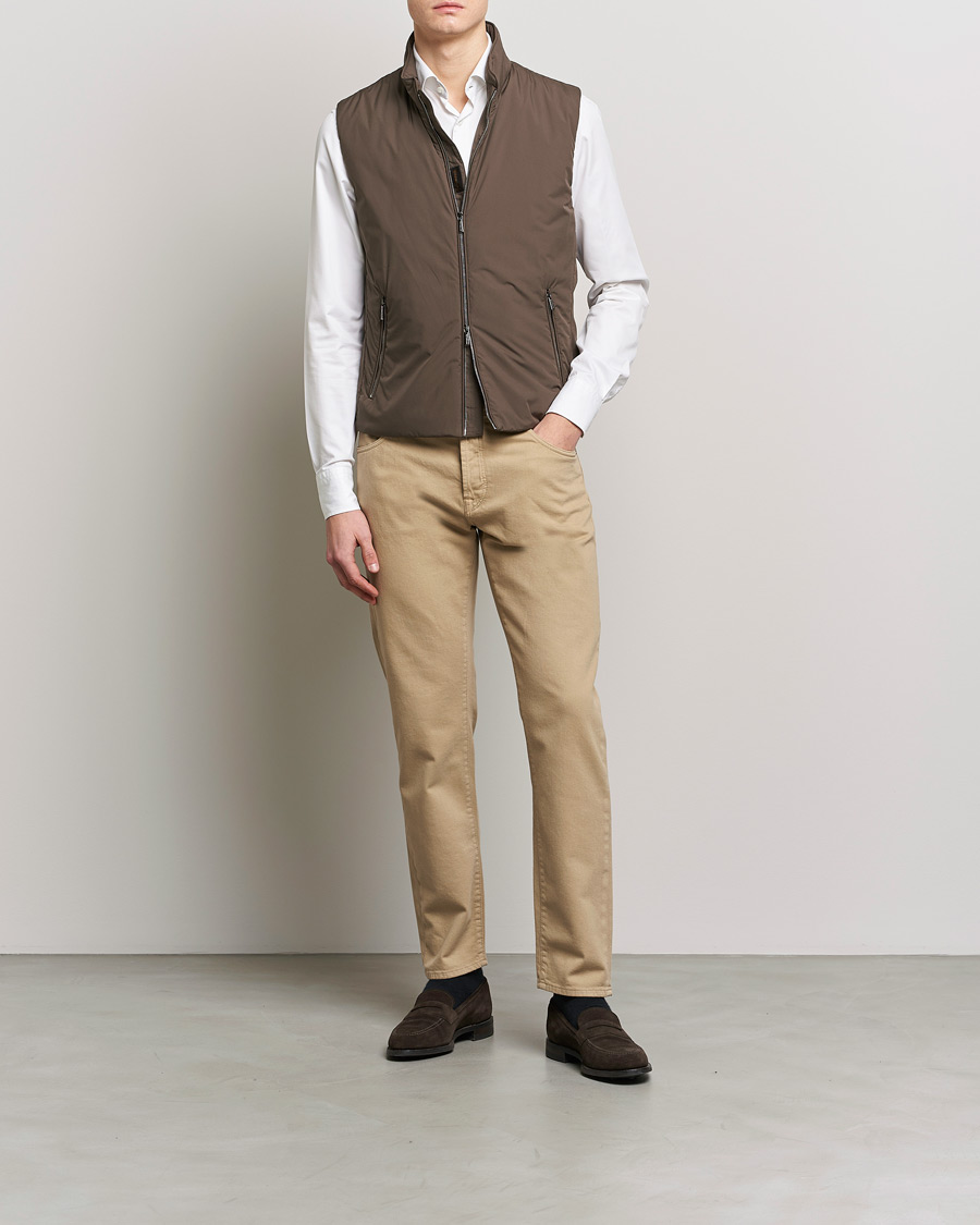 Herr | Västar | MooRER | Senio Padded Vest Brown
