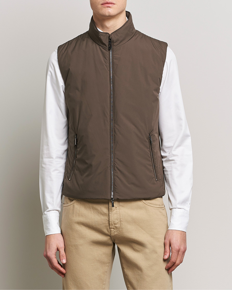 Herr | Västar | MooRER | Senio Padded Vest Brown