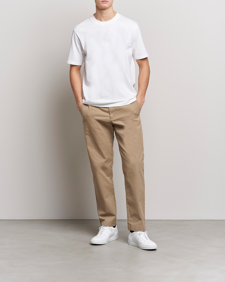 Herr | T-Shirts | NN07 | Adam Pima Crew Neck T-Shirt White