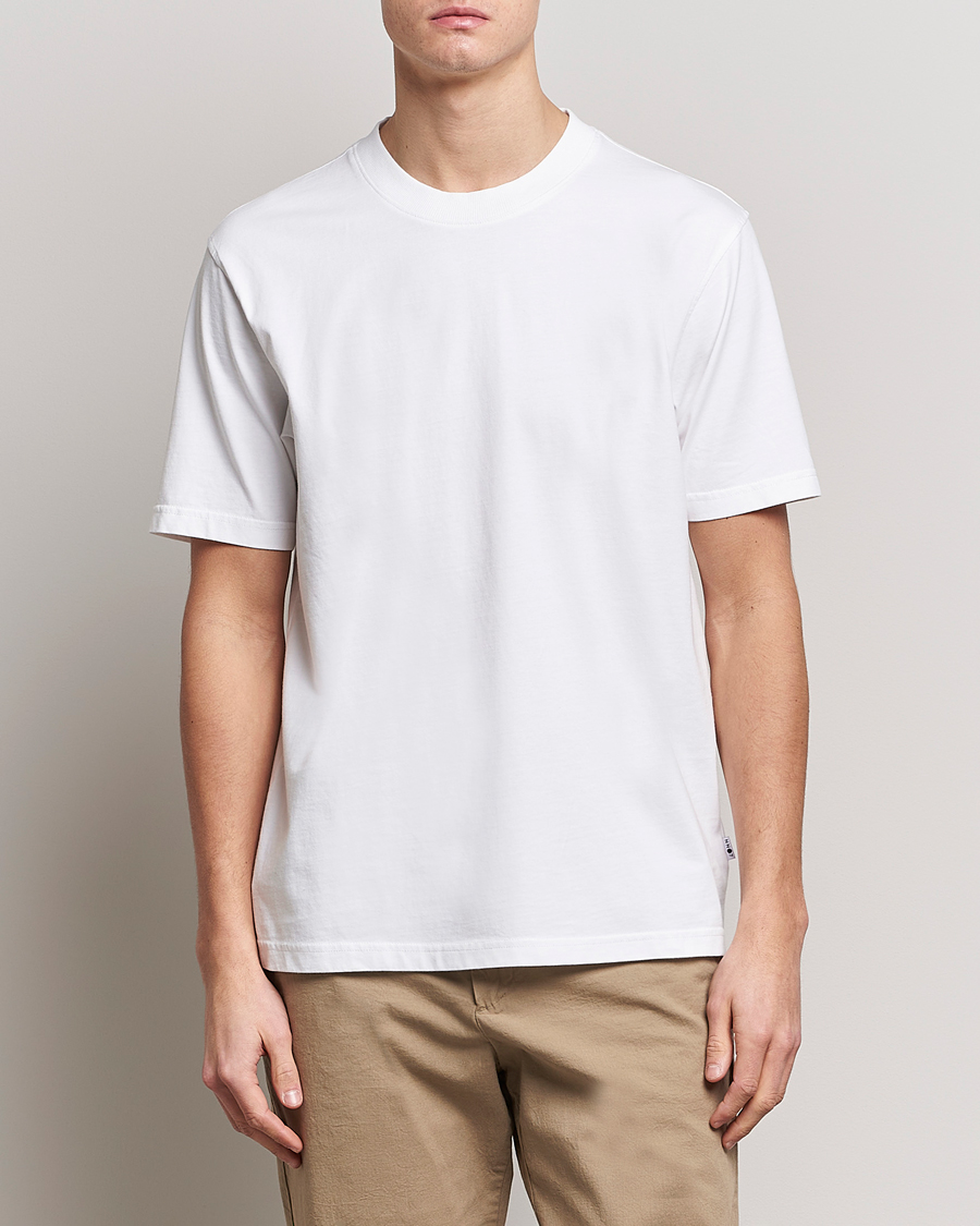 Herr | Kläder | NN07 | Adam Pima Crew Neck T-Shirt White