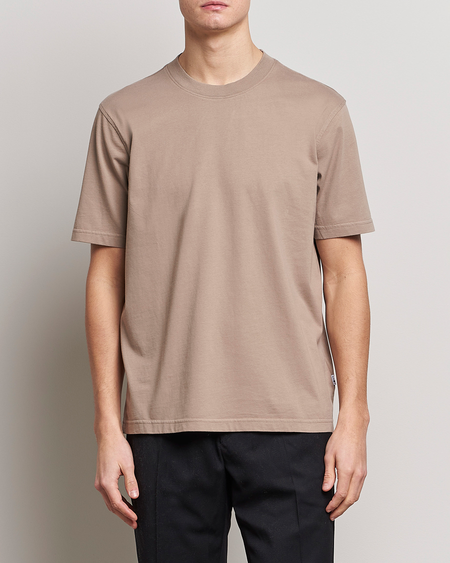 Herr |  | NN07 | Adam Pima Crew Neck T-Shirt Greige