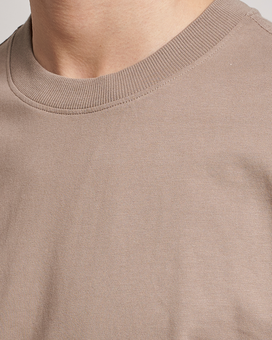 Herr | T-Shirts | NN07 | Adam Pima Crew Neck T-Shirt Greige