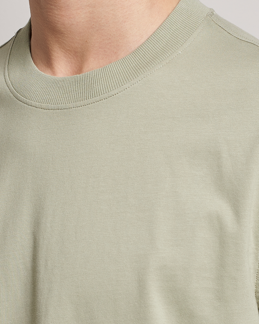 Herr | T-Shirts | NN07 | Adam Pima Crew Neck T-Shirt Pale Green