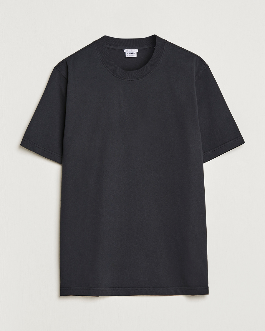 Herr | T-Shirts | NN07 | Adam Pima Crew Neck T-Shirt Black