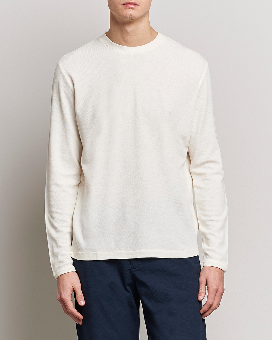 Herr | Pullover rundhals | NN07 | Clive Knitted Sweater Egg White