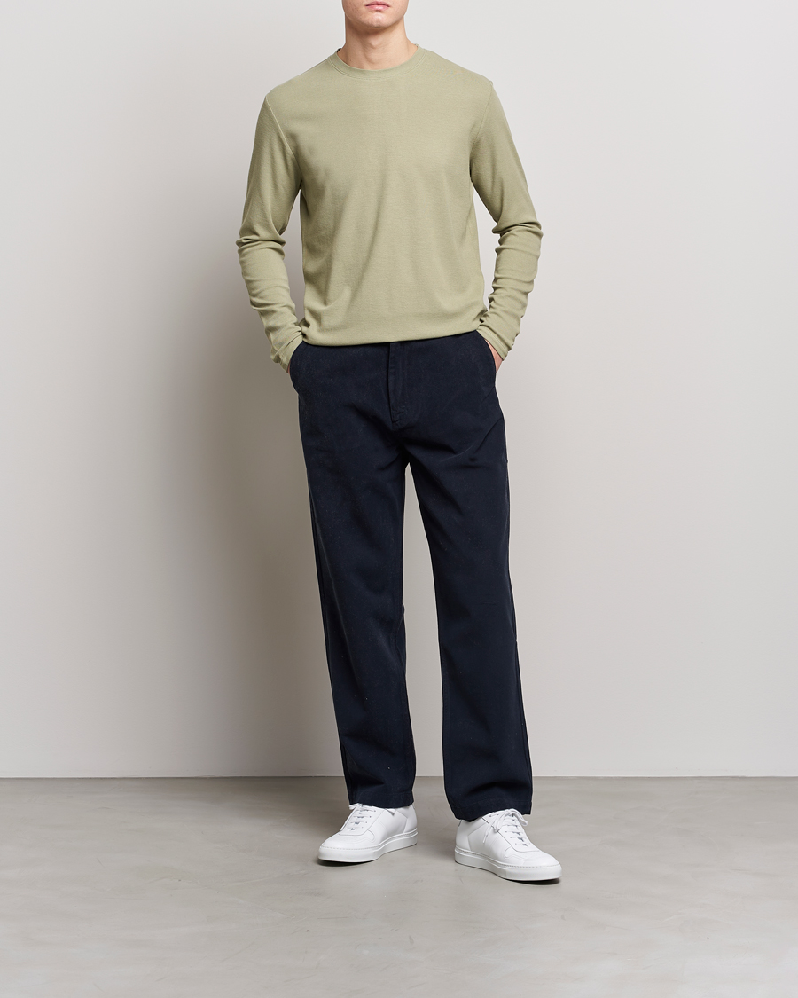 Herr | Tröjor | NN07 | Clive Knitted Sweater Pale Green