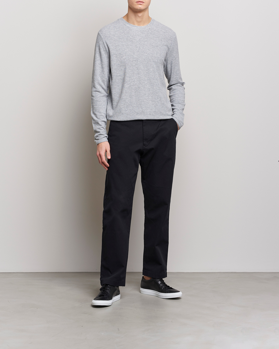Herr | Tröjor | NN07 | Clive Knitted Sweater Light Grey Melange