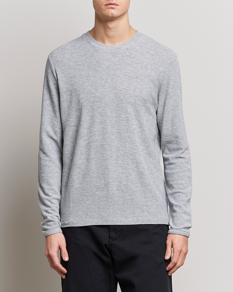 Herr | Tröjor | NN07 | Clive Knitted Sweater Light Grey Melange