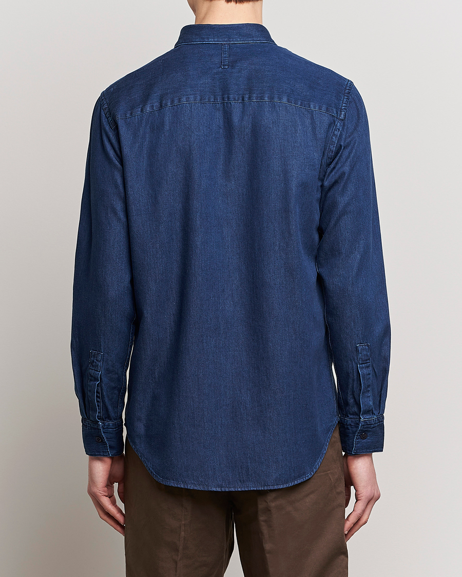 Herr | Skjortor | NN07 | Cohen Tencel Denim Shirt Dark Indigo