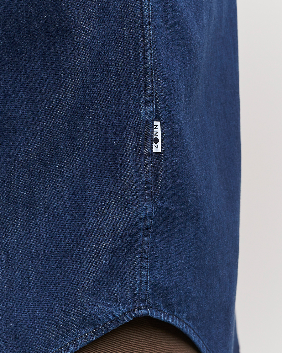 Herr | Skjortor | NN07 | Cohen Tencel Denim Shirt Dark Indigo