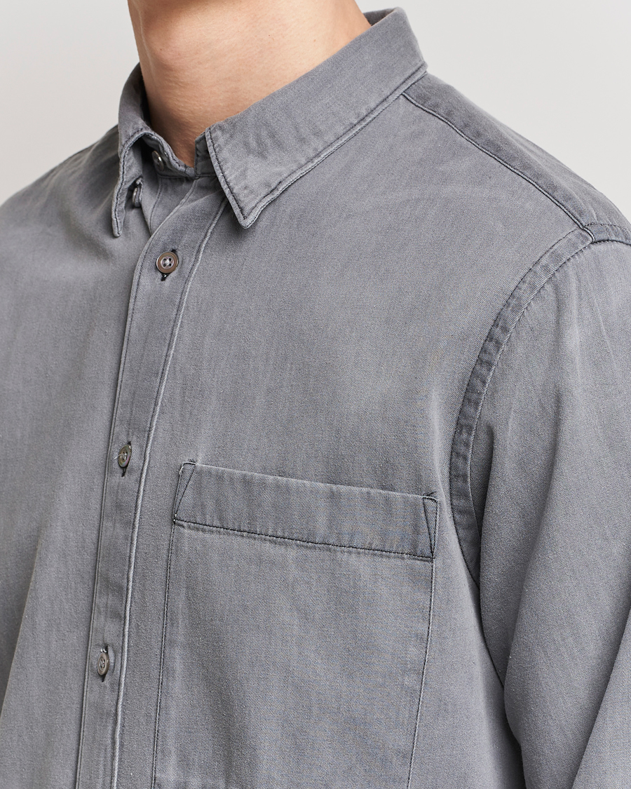 Herr | Skjortor | NN07 | Cohen Tencel Denim Shirt Grey Denim
