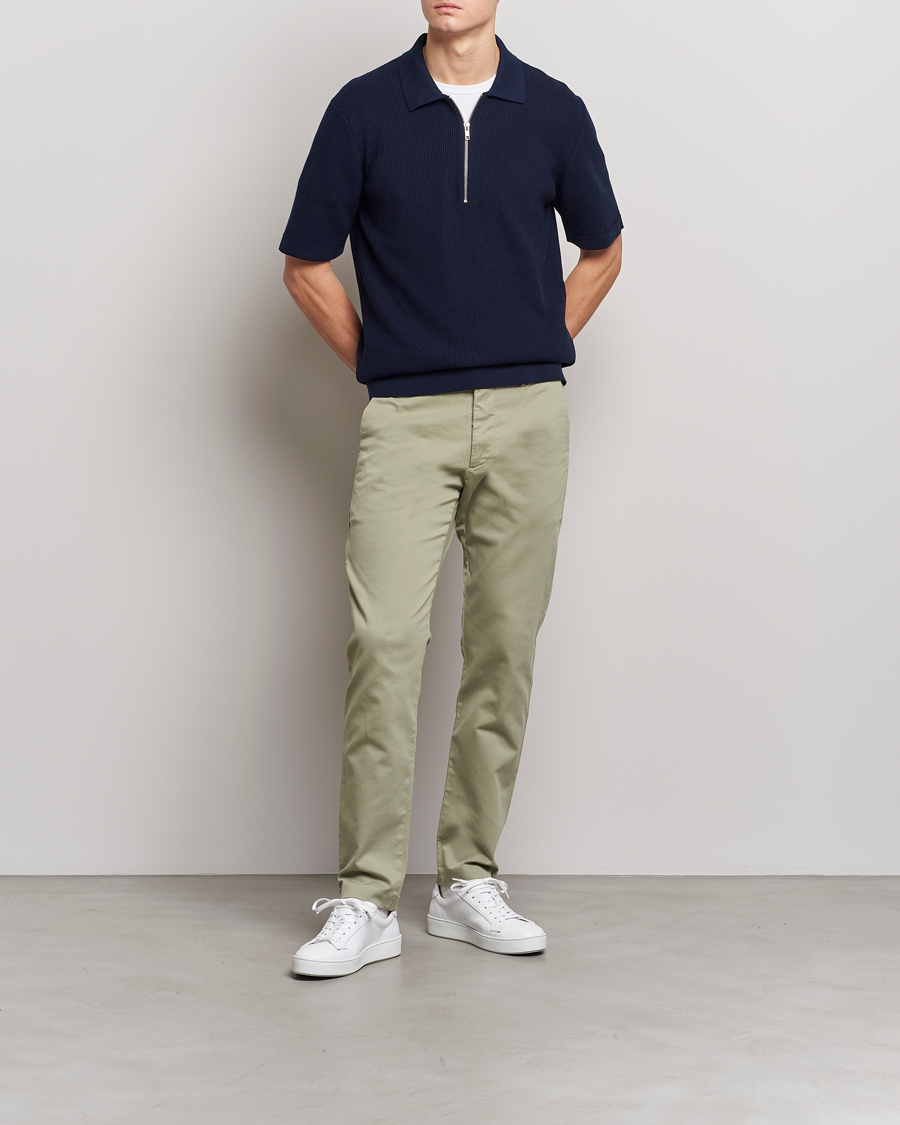 Herr | Byxor | NN07 | Theo Regular Fit Stretch Chinos Oil Green