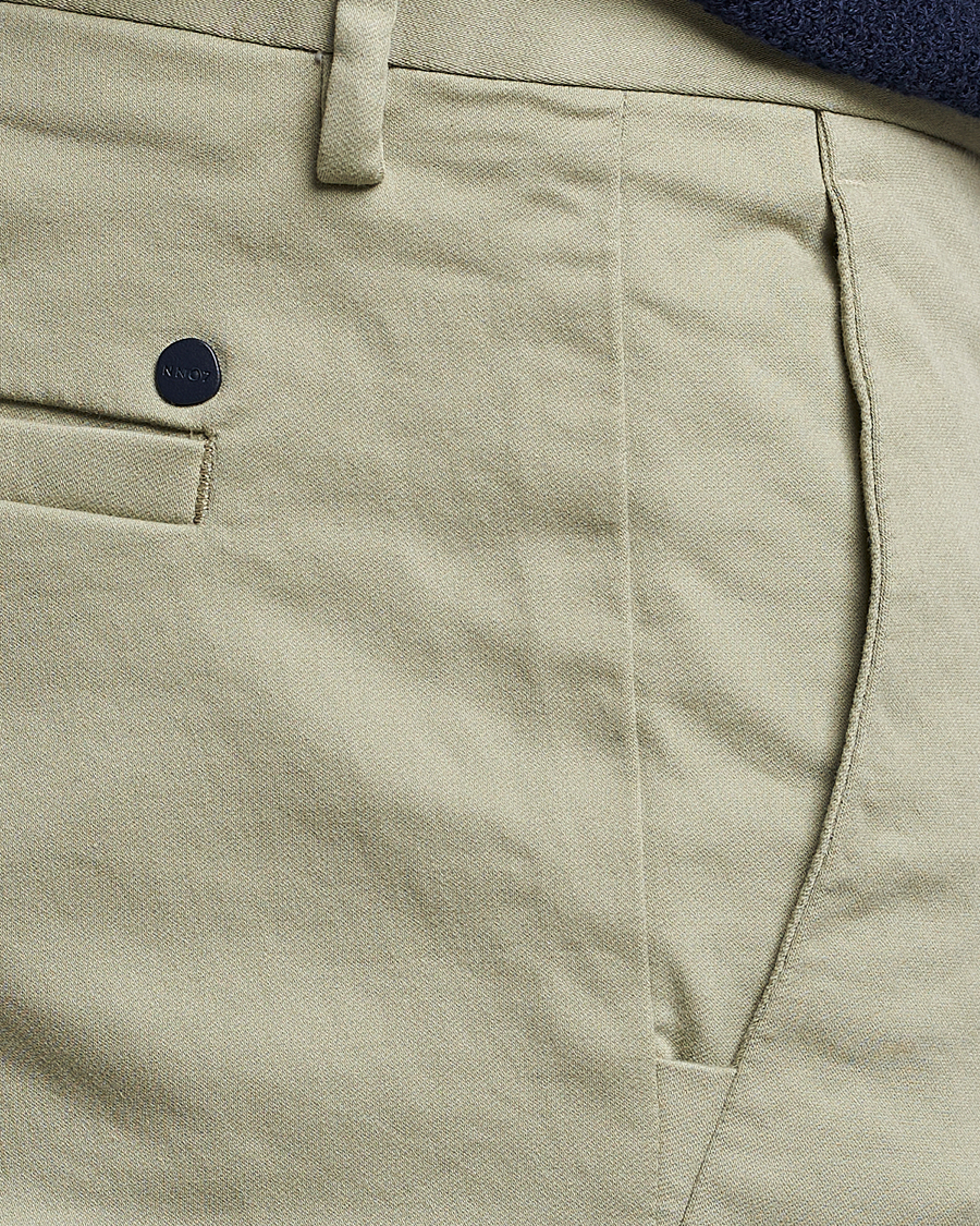 Herr | Byxor | NN07 | Theo Regular Fit Stretch Chinos Oil Green