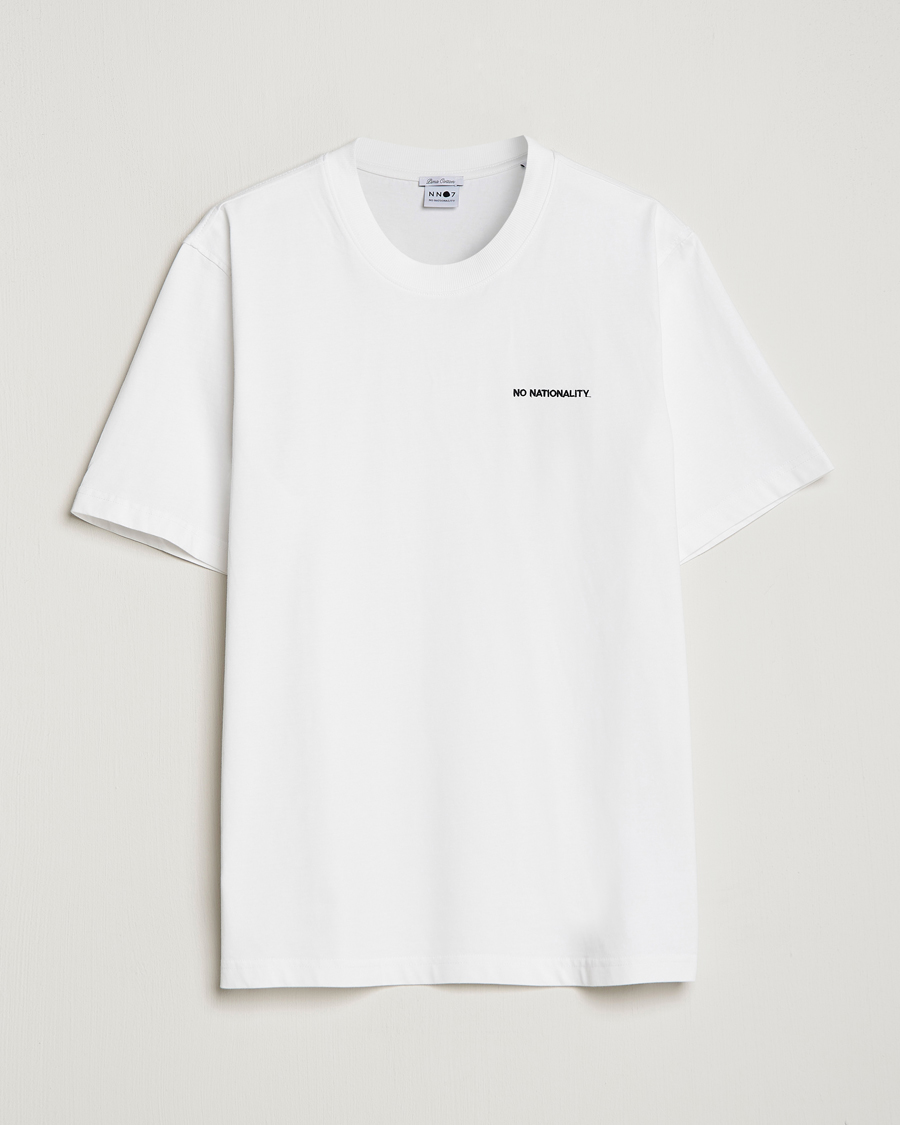 Herr | T-Shirts | NN07 | Adam Logo Crew Neck T-Shirt White