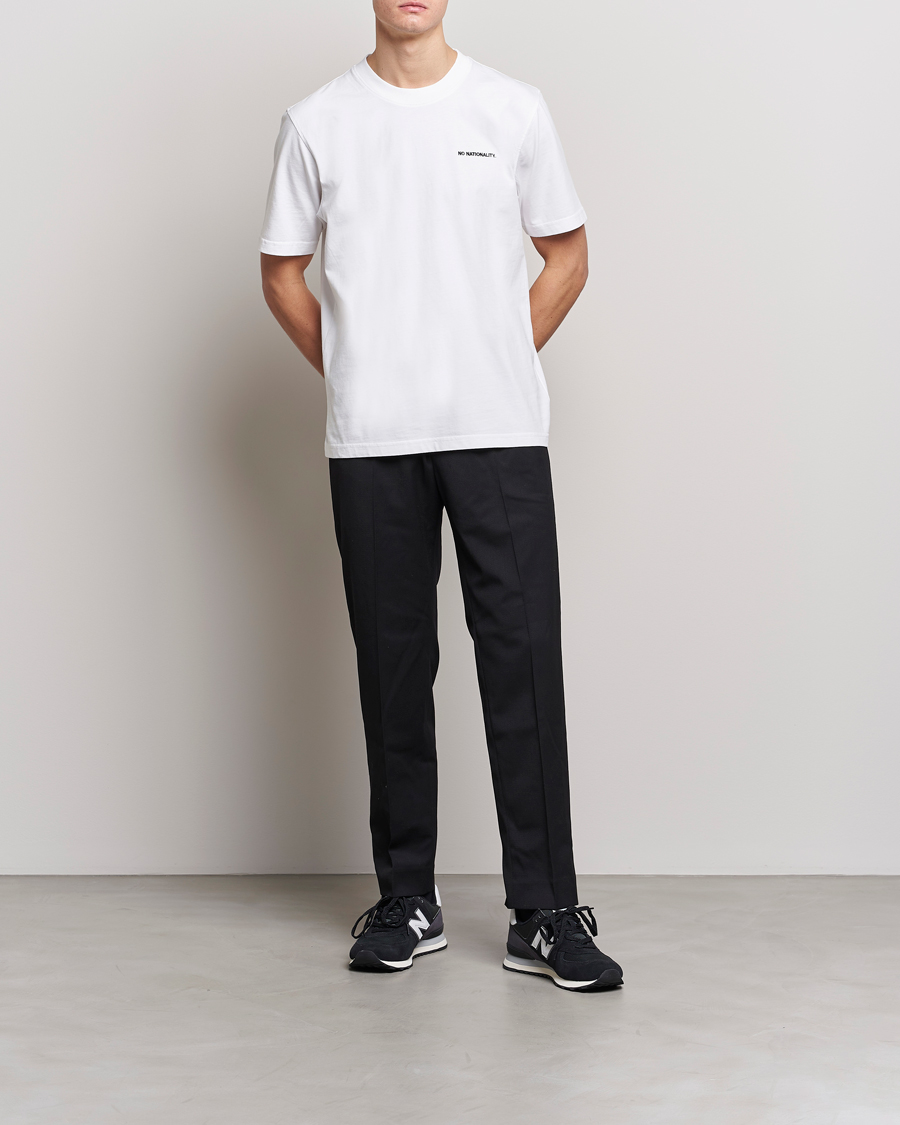 Herr | T-Shirts | NN07 | Adam Logo Crew Neck T-Shirt White