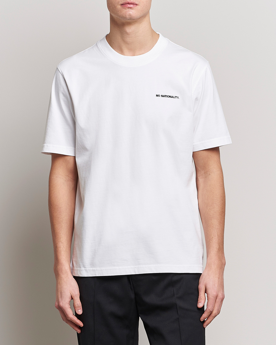 Herr | Vita t-shirts | NN07 | Adam Logo Crew Neck T-Shirt White