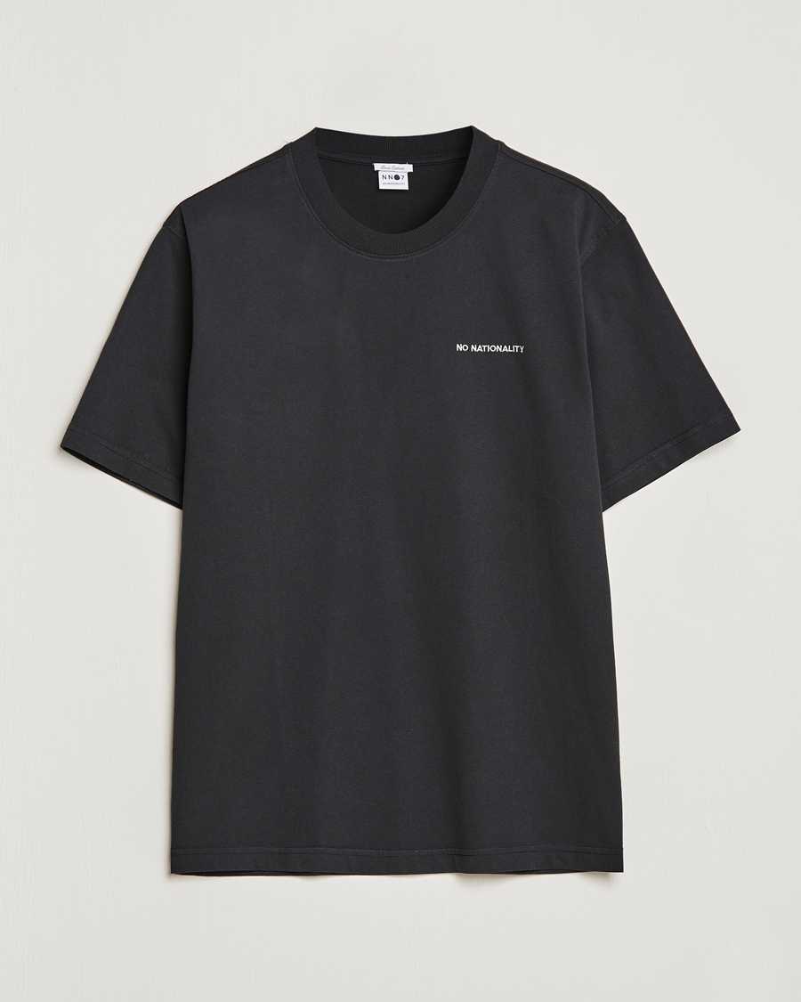 Herr | T-Shirts | NN07 | Adam Logo Crew Neck T-Shirt Black