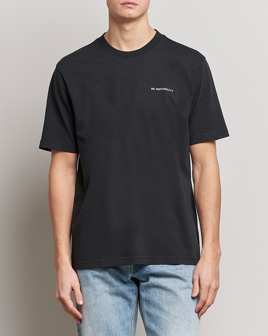 Herr | T-Shirts | NN07 | Adam Logo Crew Neck T-Shirt Black