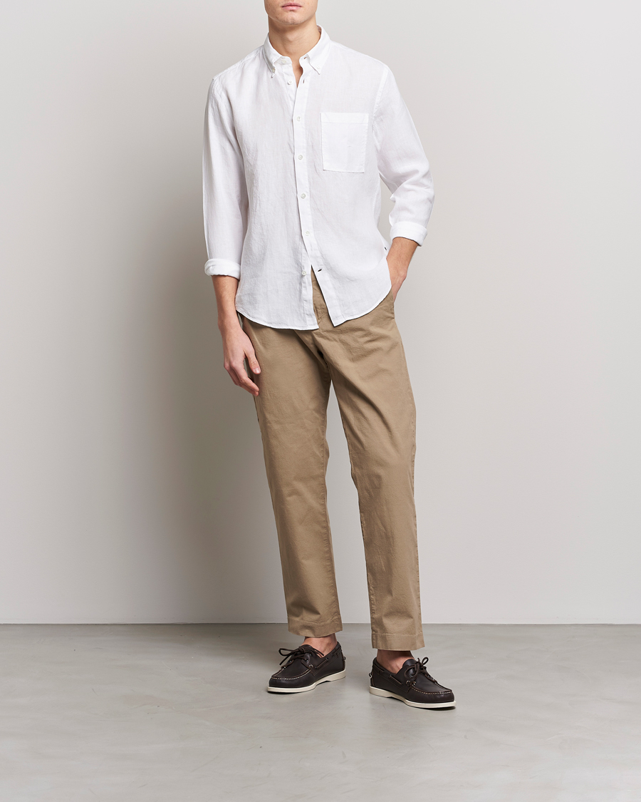 Herr | Skjortor | NN07 | Arne Linen Shirt White