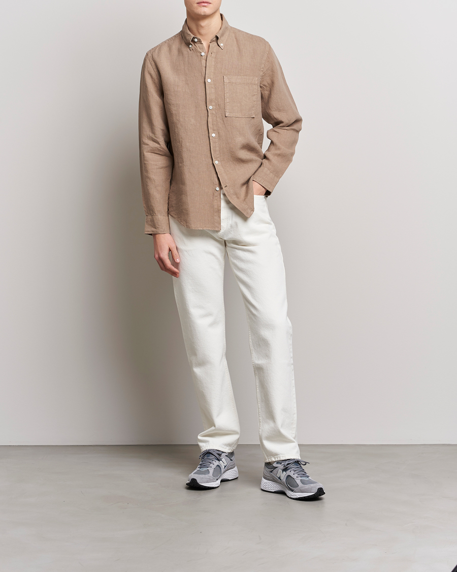 Herr | Skjortor | NN07 | Arne Linen Shirt Greige