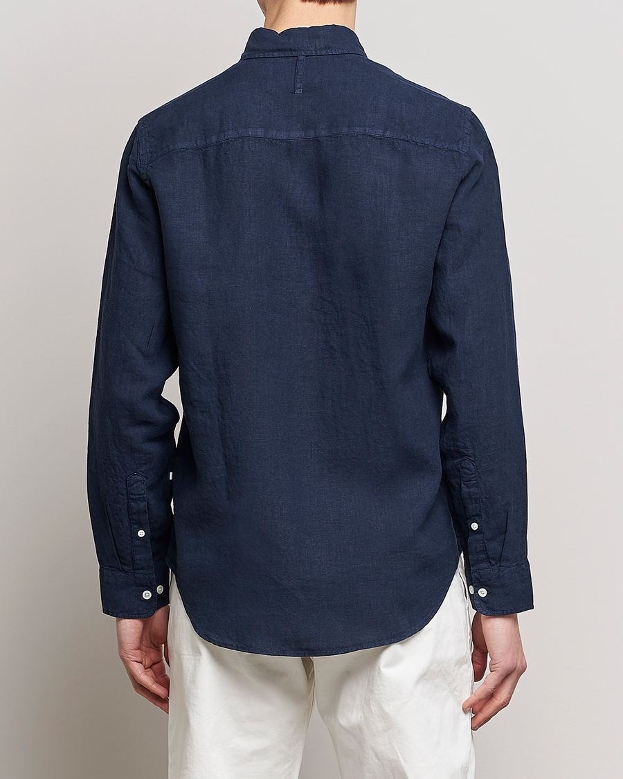 Herr | Skjortor | NN07 | Arne Linen Shirt Navy Blue
