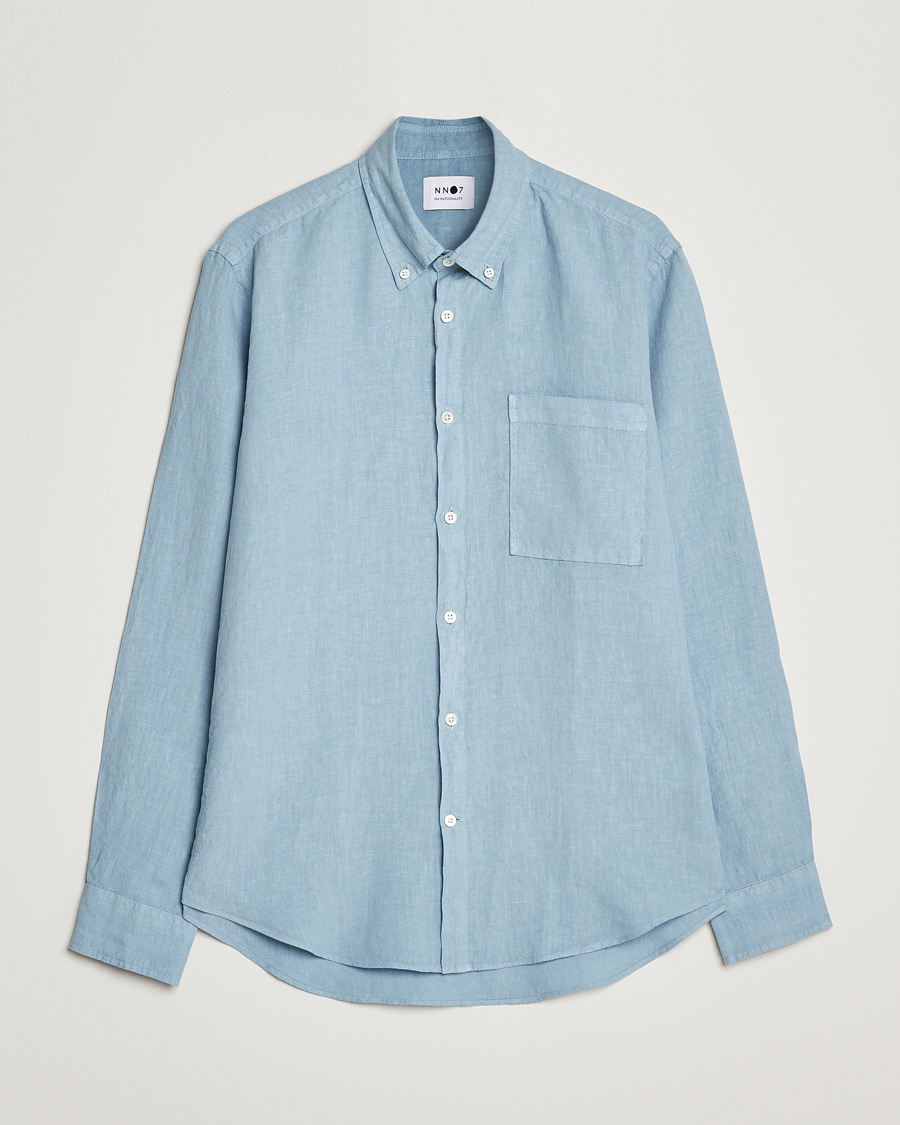 Herr | Skjortor | NN07 | Arne Linen Shirt Ashley Blue