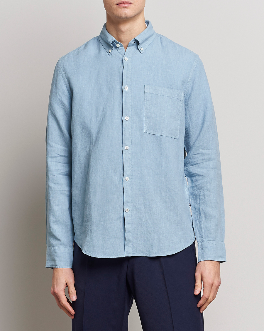 Herr |  | NN07 | Arne Linen Shirt Ashley Blue