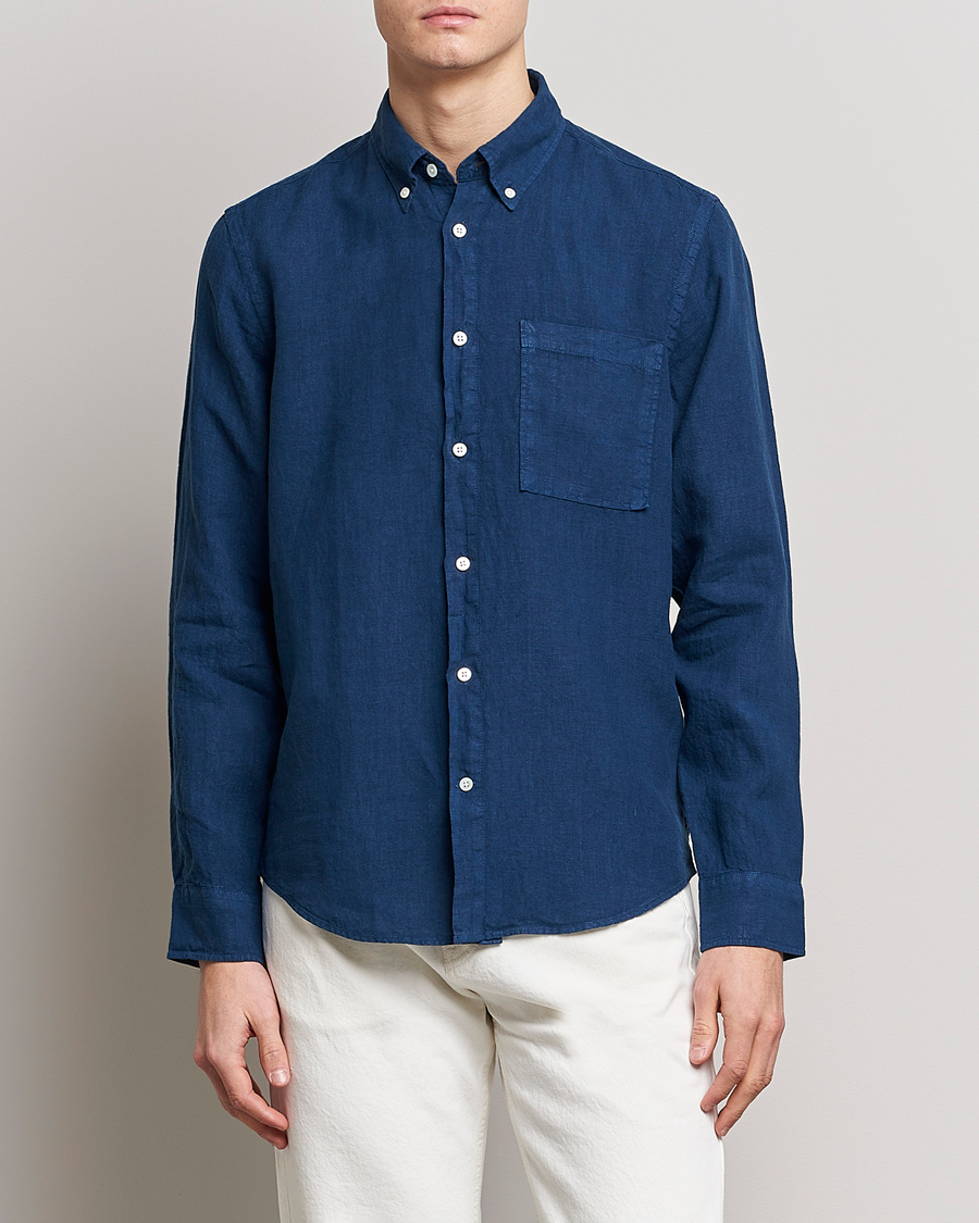 Herr | Skjortor | NN07 | Arne Linen Shirt Sargasso Sea