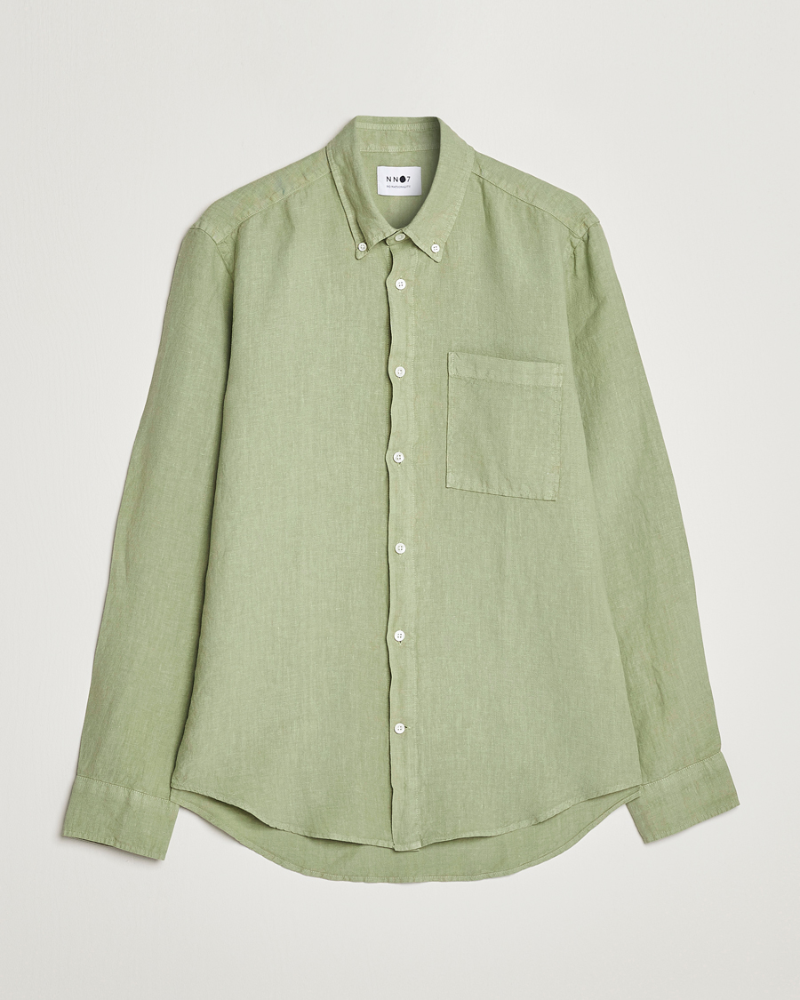 Herr | Skjortor | NN07 | Arne Linen Shirt Pale Green