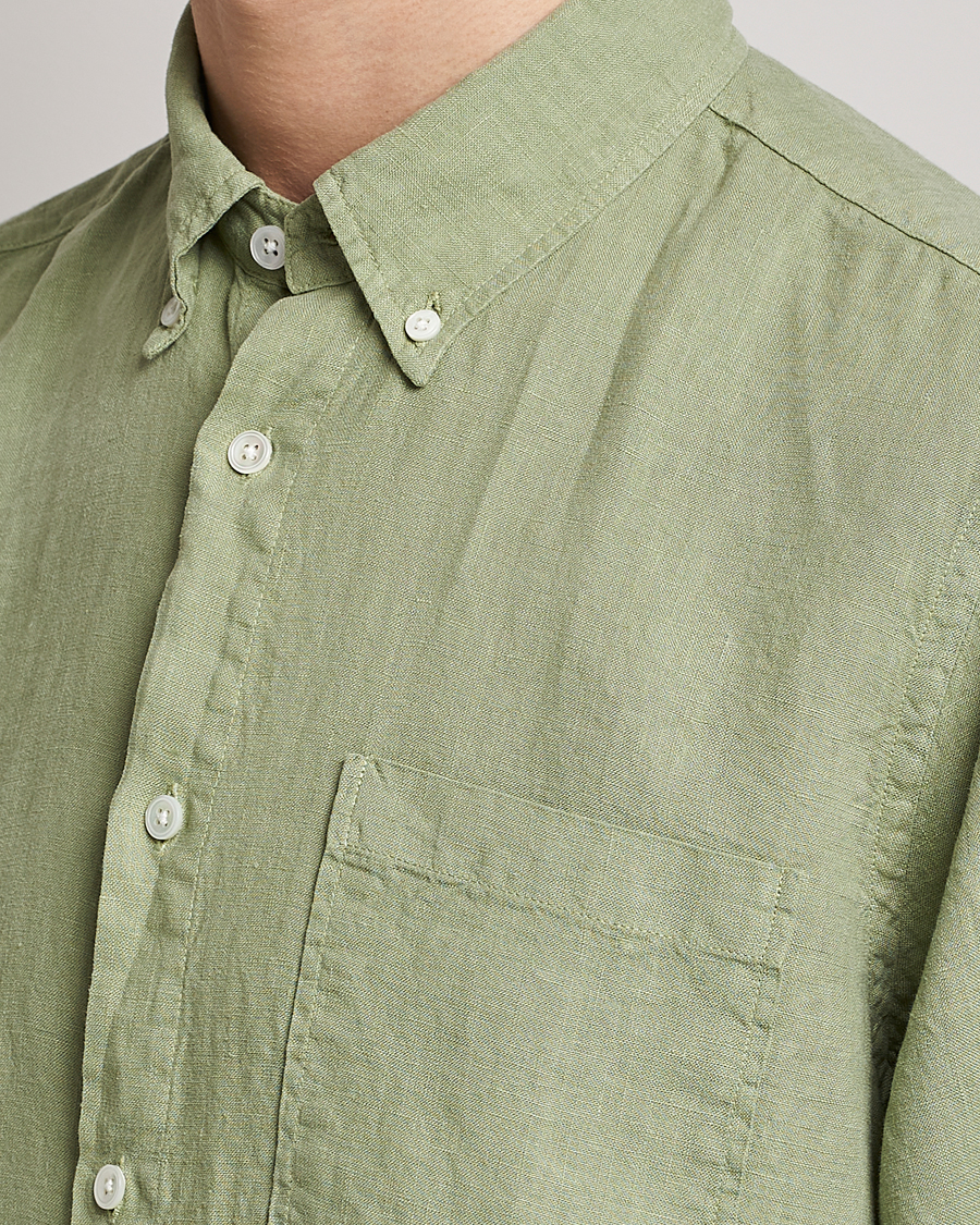 Herr | Skjortor | NN07 | Arne Linen Shirt Pale Green
