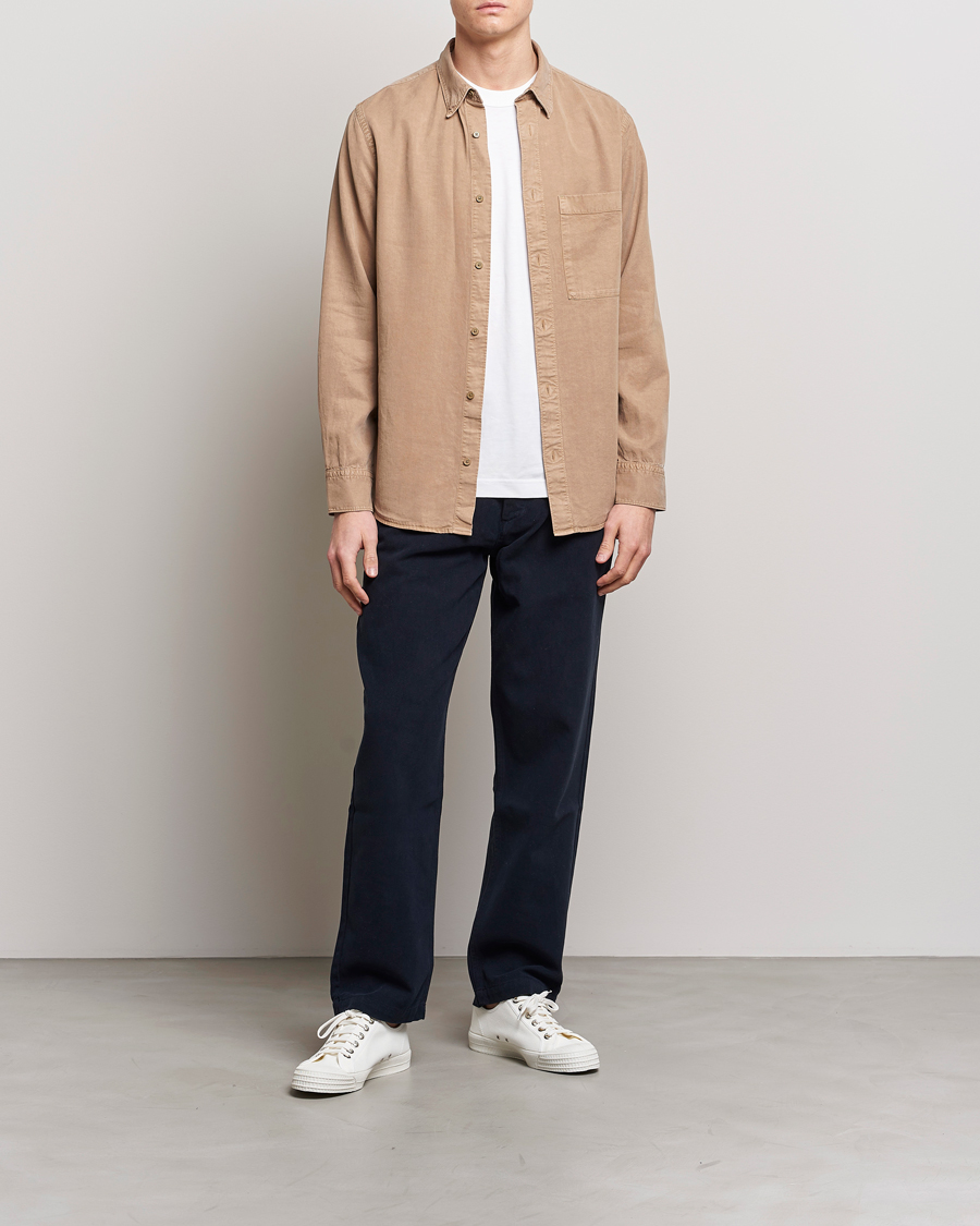 Herr | Skjortor | NN07 | Cohen Tencel Shirt Greige