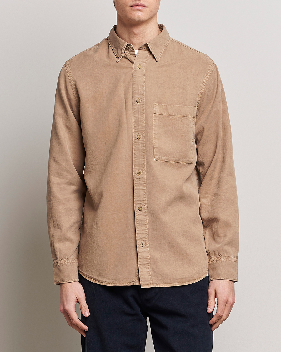 Herr | Skjortor | NN07 | Cohen Tencel Shirt Greige